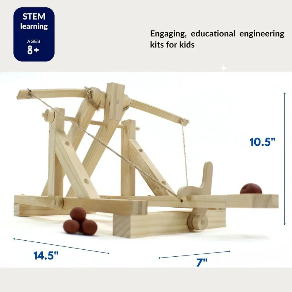 NEW Pathfinders Medieval Catapult Trebuchet Siege Engine Catapult Building Set K